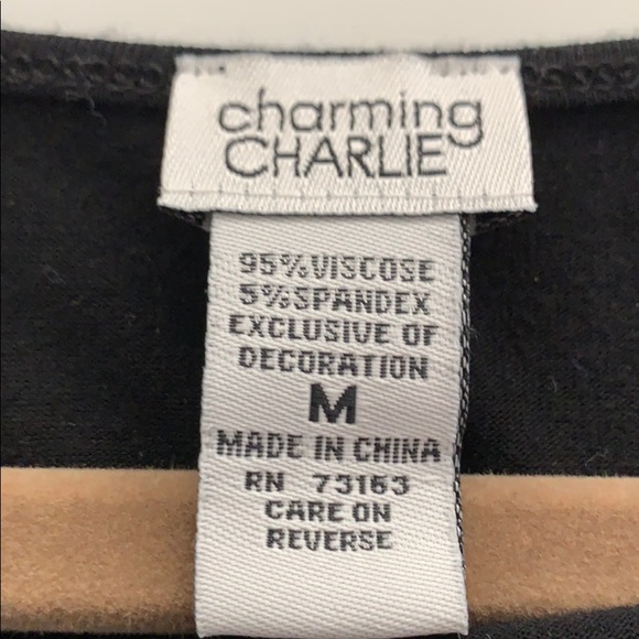 Women’s Black Tank with Beaded & Ruffled Neckline - Picture 8 of 8